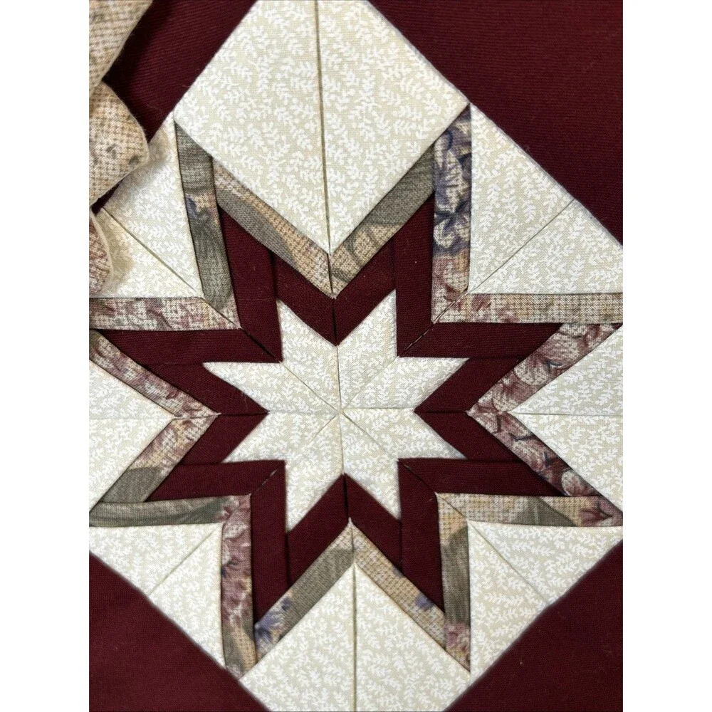 Beautiful Made Folded Star Placement & Coaster Farmhouse Cottage Core Ruth Flaud
